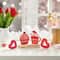 Glitzhome® Valentine's Wooden Cup Cakes & Heart Table Décor Set